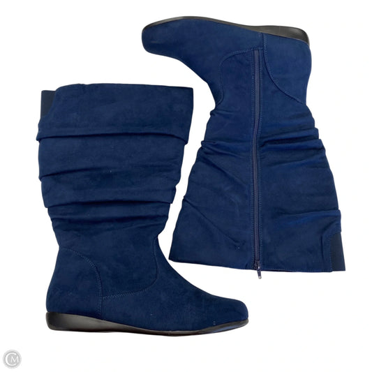 Boots Mid-calf Flats By Propet In Navy, Size: 12