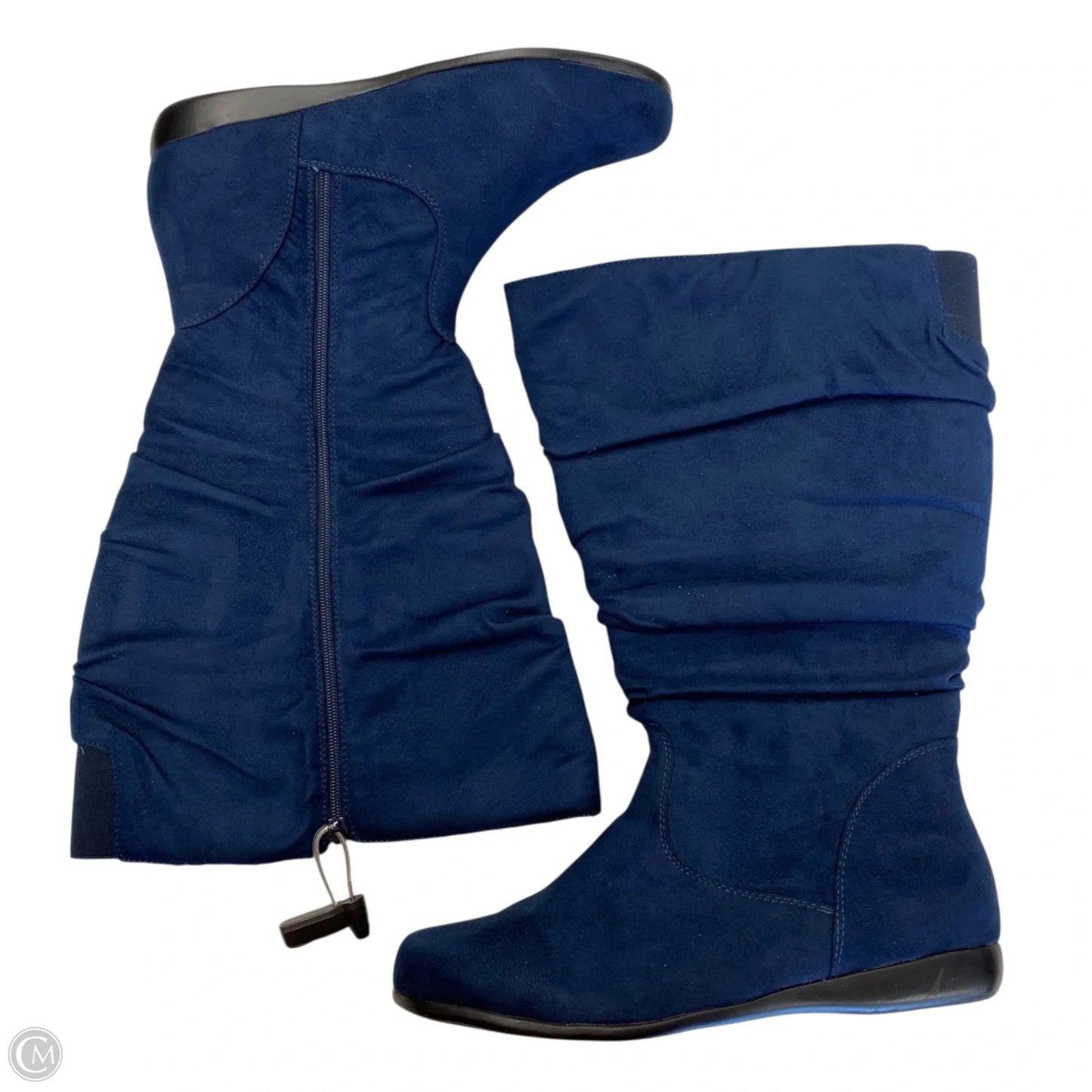 Boots Mid-calf Flats By Propet In Navy, Size: 12