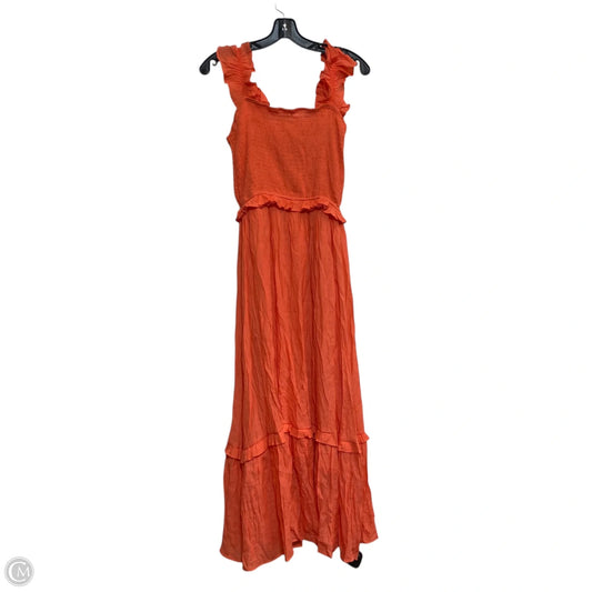 Dress Casual Maxi By By The River In Orange, Size: L