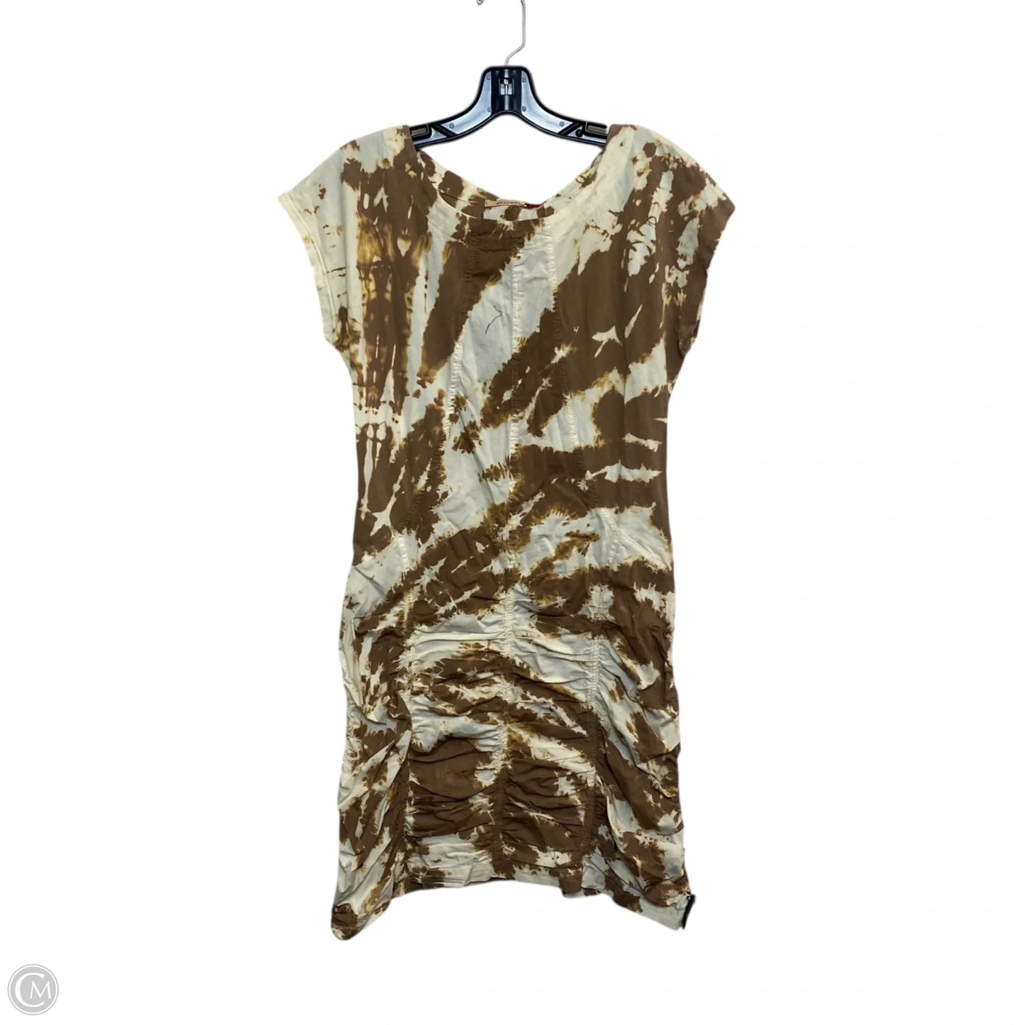 Dress Casual Short By Wearables In Brown & Cream, Size: M