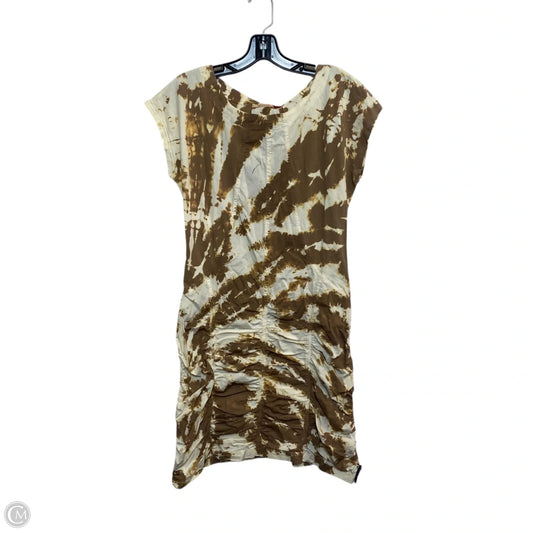 Dress Casual Short By Wearables In Brown & Cream, Size: M