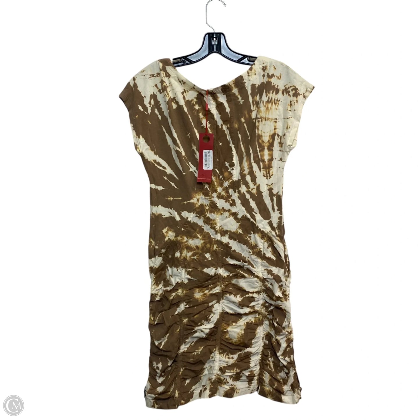 Dress Casual Short By Wearables In Brown & Cream, Size: M