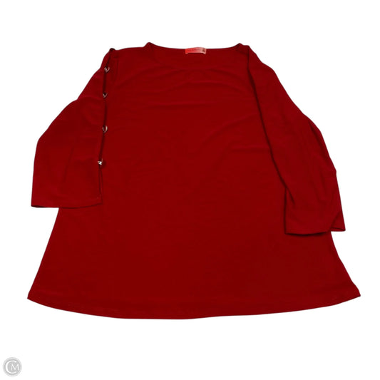 Top 3/4 Sleeve By Love Scarlett In Red, Size: L