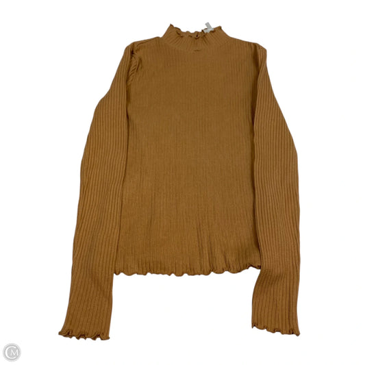 Top Long Sleeve Basic By Belle Du Jour In Brown, Size: S