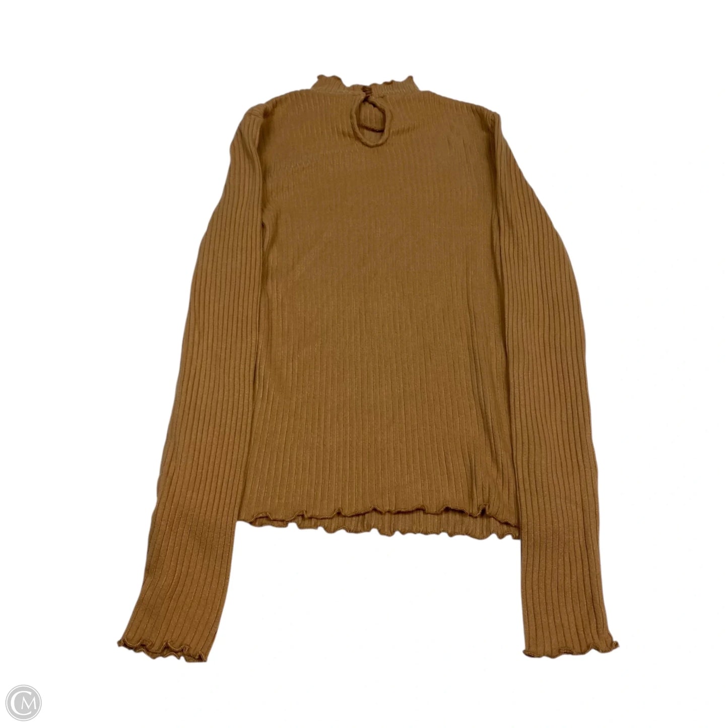 Top Long Sleeve Basic By Belle Du Jour In Brown, Size: S