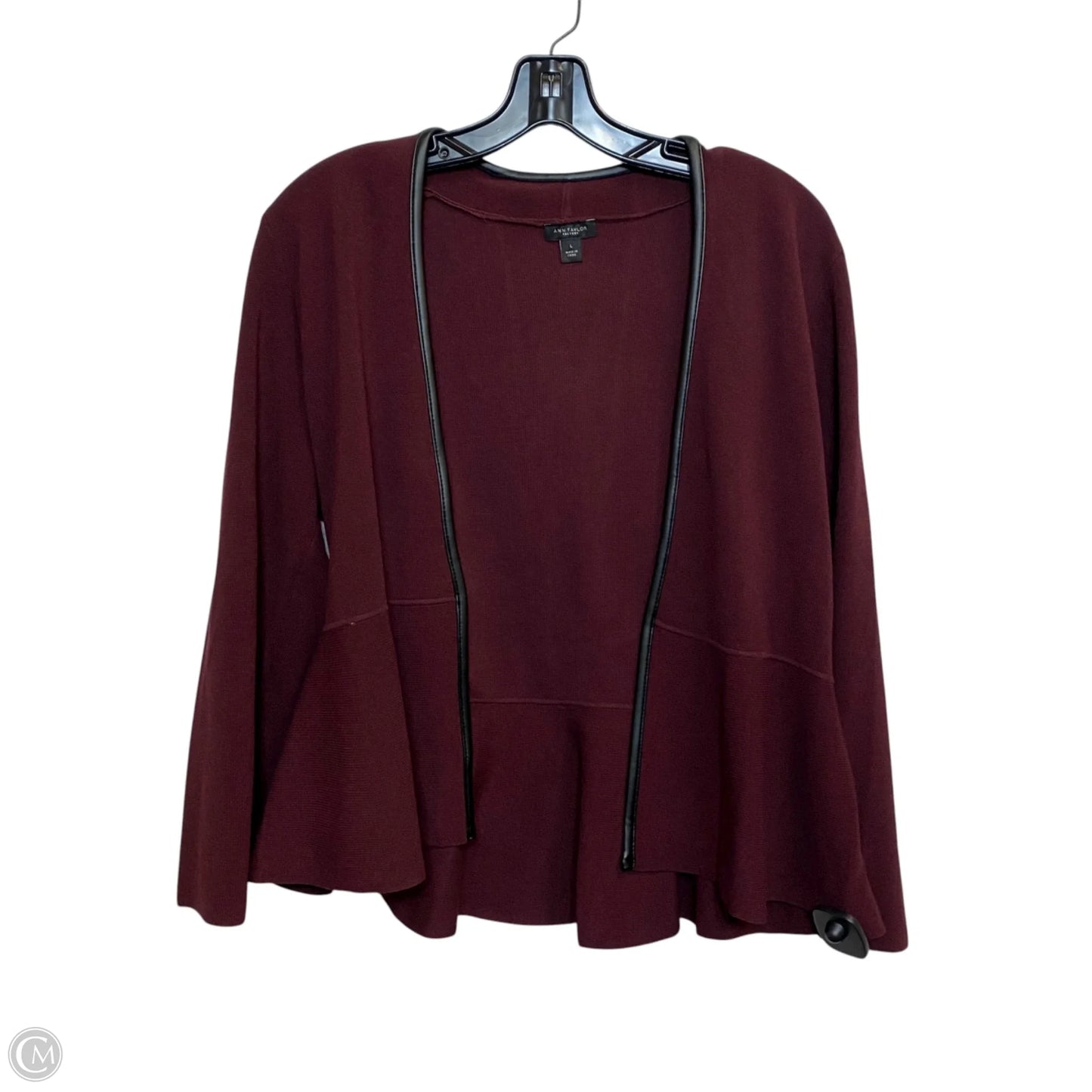 Cardigan By Ann Taylor In Red, Size: L