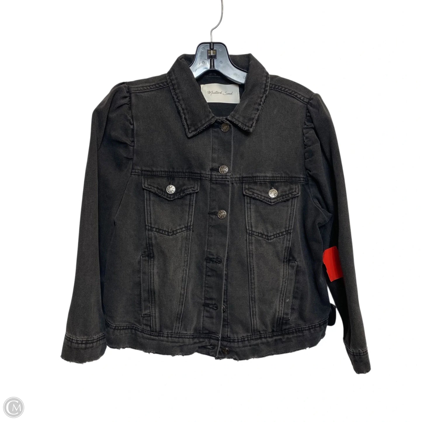 Jacket Denim By Mustard Seed In Grey Denim, Size: S