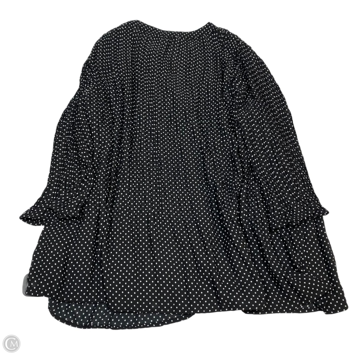Top 3/4 Sleeve By Croft And Barrow In Black & White, Size: M