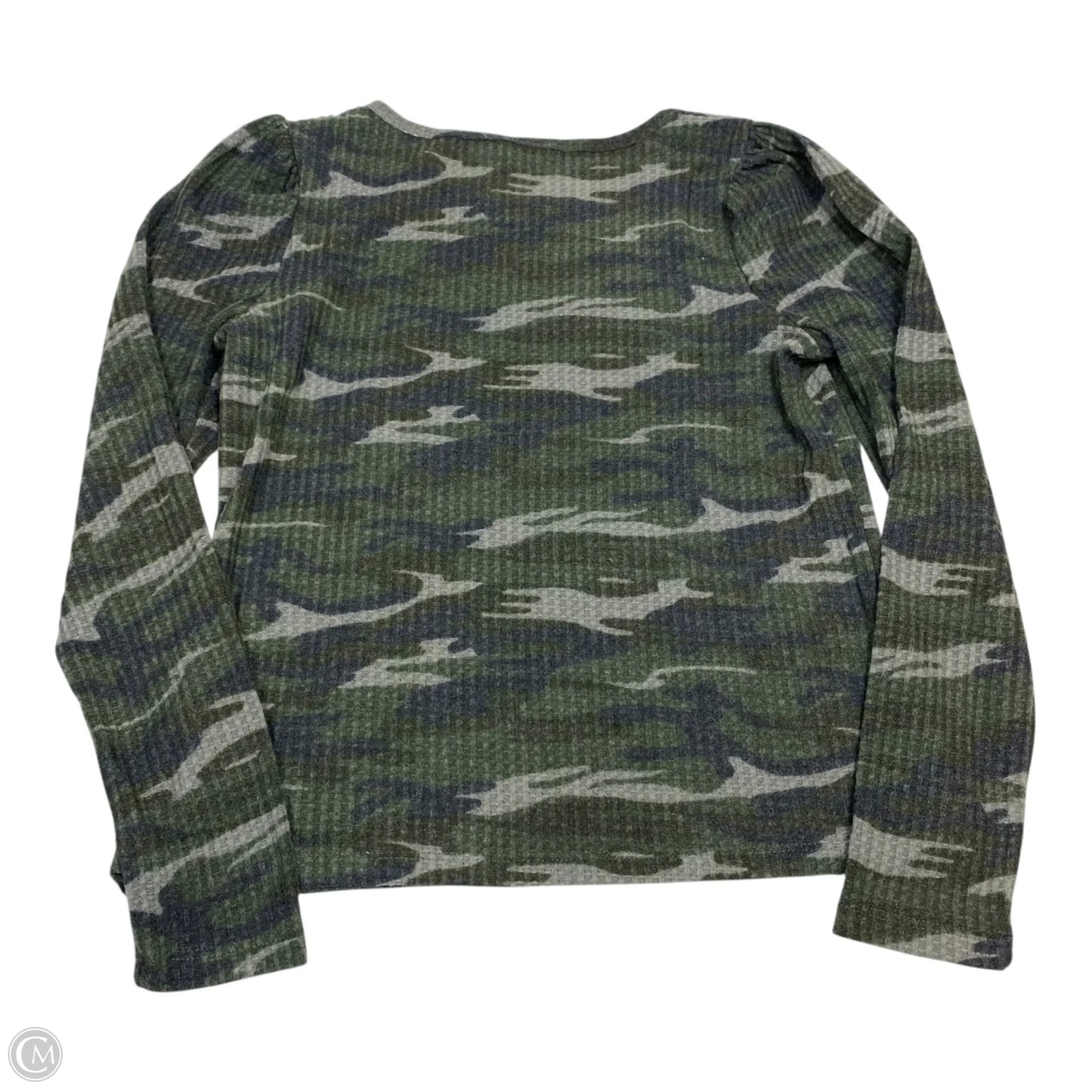 Top Long Sleeve By Workshop In Camouflage Print, Size: M