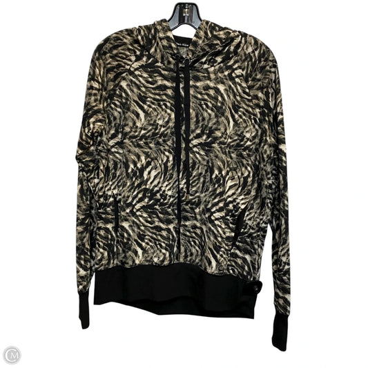 Athletic Sweatshirt Hoodie By Jones New York In Black & Cream, Size: M