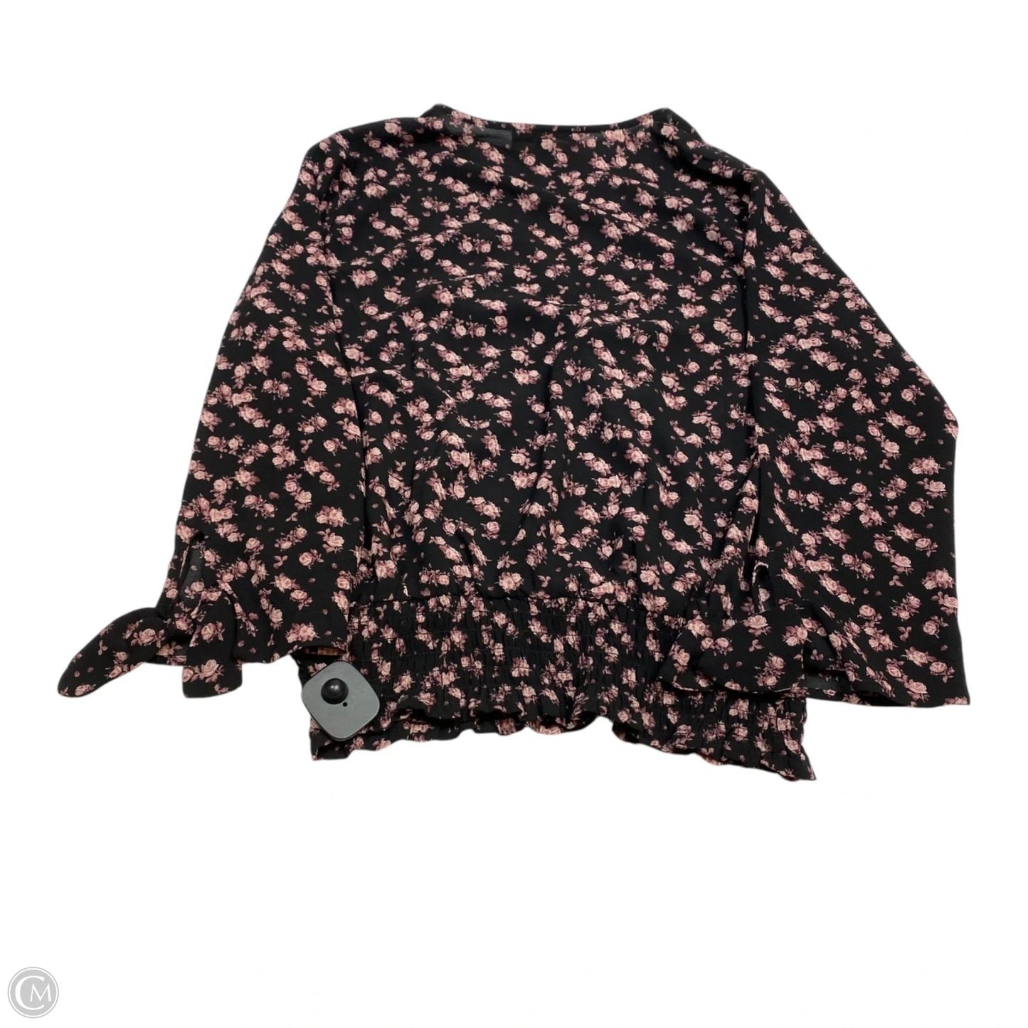 Top Long Sleeve By Michael By Michael Kors In Black & Purple, Size: M