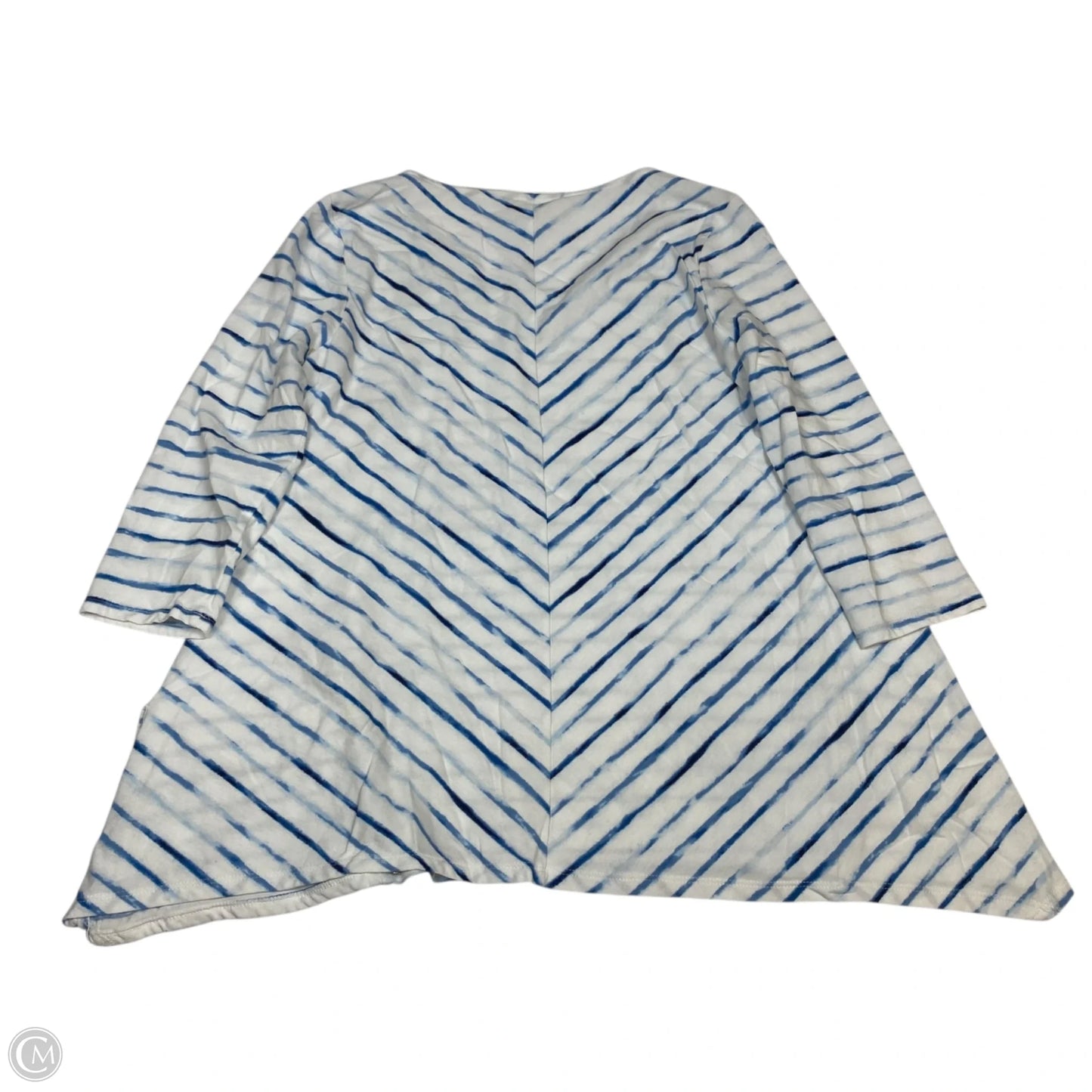 Top 3/4 Sleeve By Pure Jill In Blue & White, Size: Sp