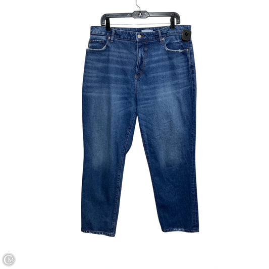 Jeans Straight By Loft In Blue Denim, Size: 14