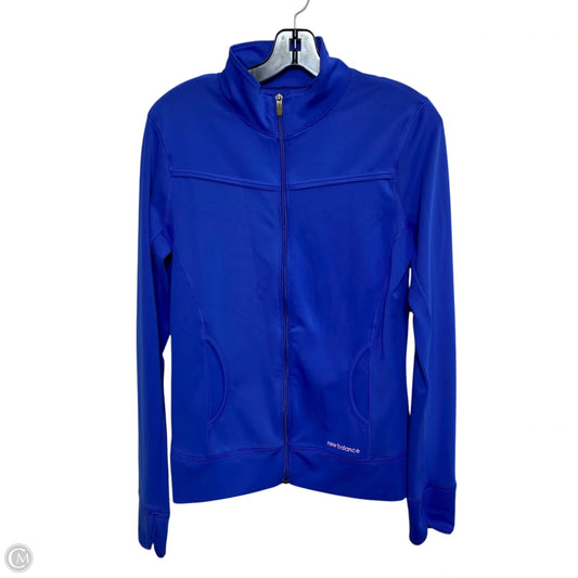 Athletic Jacket By New Balance In Blue, Size: M