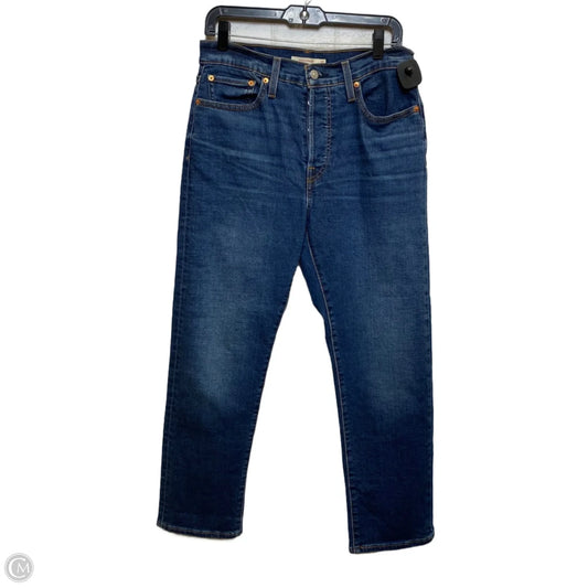 Jeans Straight By Levis In Blue Denim, Size: 10