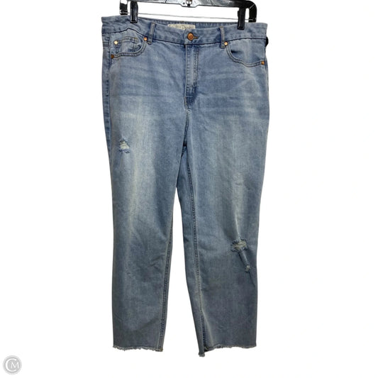 Jeans Straight By Cato In Blue Denim, Size: 14