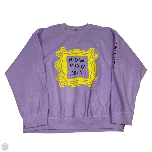 Sweatshirt Crewneck By Gildan In Purple, Size: Xl