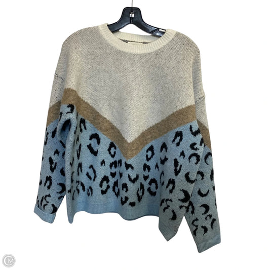 Sweater By Adora In Blue & Cream, Size: M