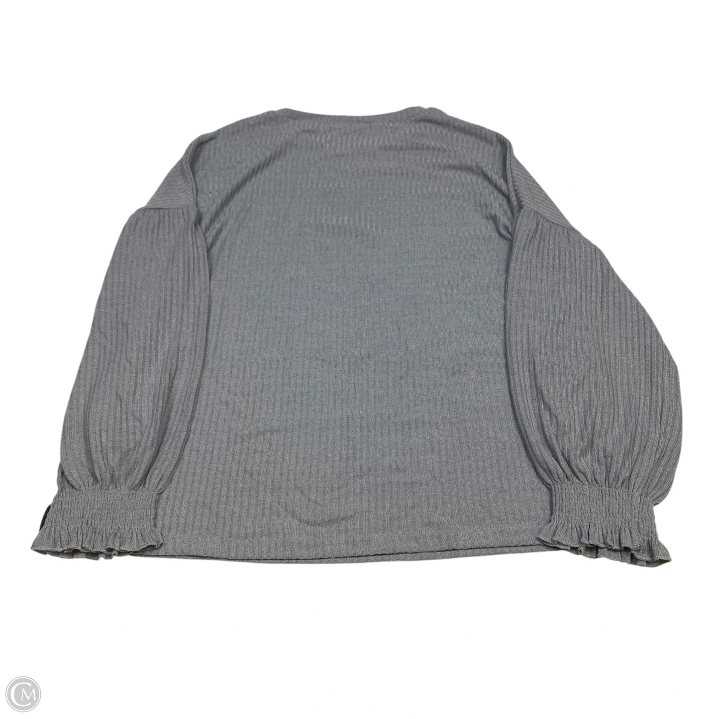 Top Long Sleeve By Cmf In Grey, Size: L