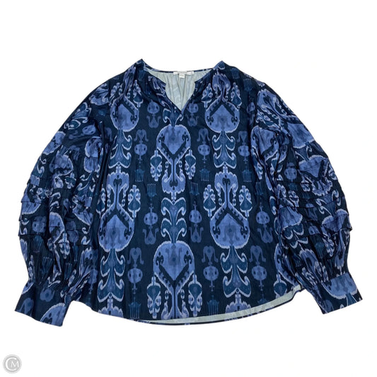 Top Long Sleeve By Chicos In Blue, Size: Xl