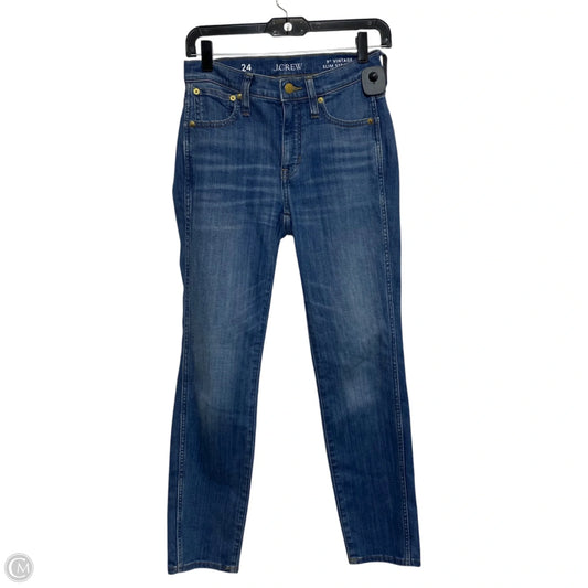 Jeans Straight By J. Crew In Blue Denim, Size: 0