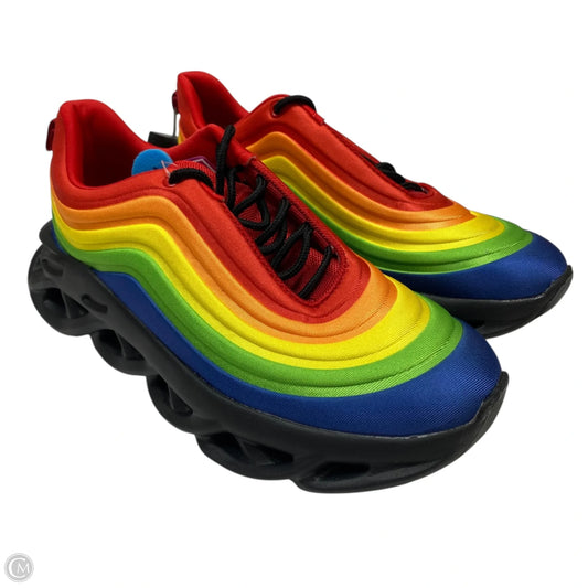 Shoes Athletic By Freewalk In Rainbow Print, Size: 10