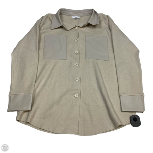 Sweater Cardigan By Sioni In Beige, Size: M