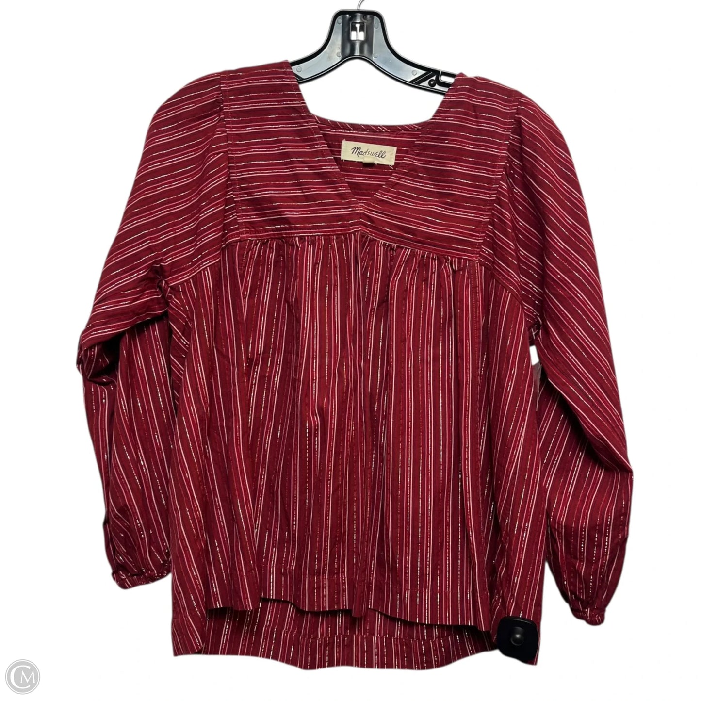 Top Long Sleeve By Madewell In Red, Size: S