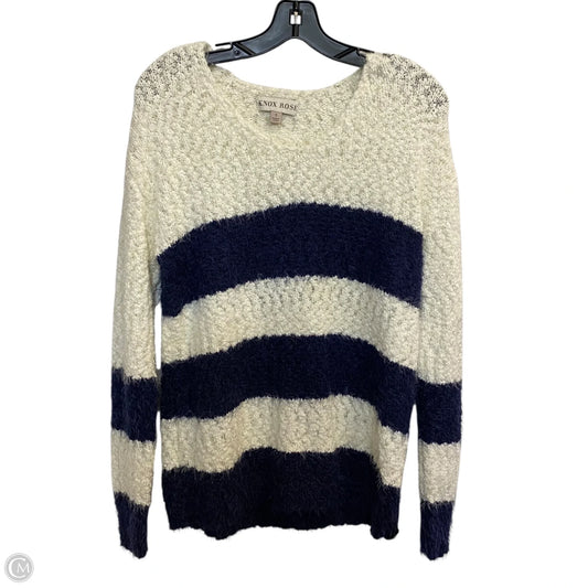 Sweater By Knox Rose In Blue & Cream, Size: S