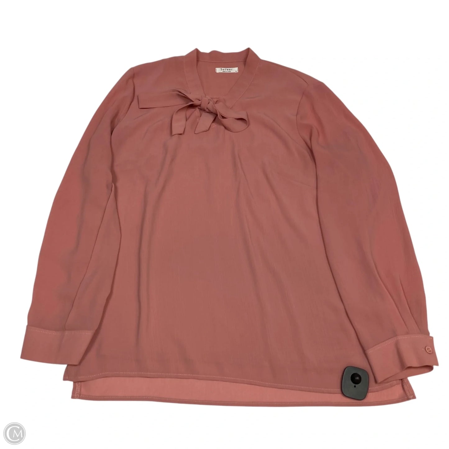 Top Long Sleeve By Soteer In Pink, Size: M