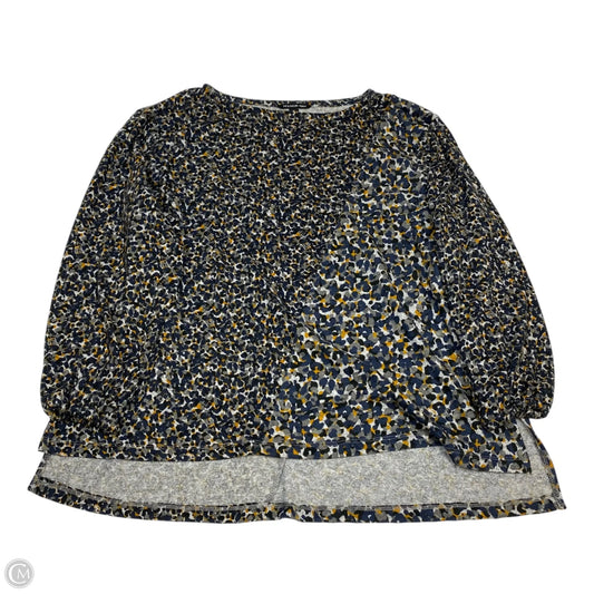Top Long Sleeve By Zac And Rachel In Black & Grey, Size: 1x