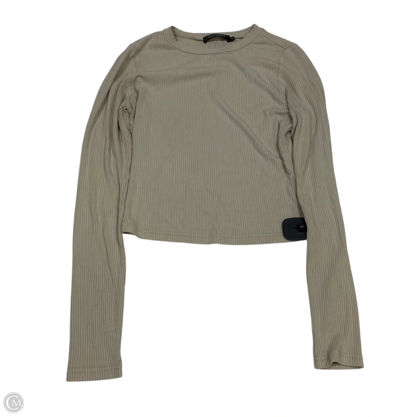 Top Long Sleeve Basic By Merokeety In Tan, Size: S