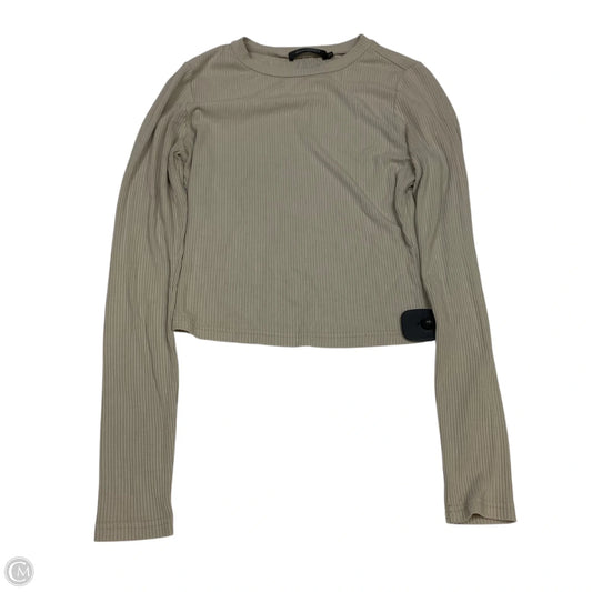 Top Long Sleeve Basic By Merokeety In Tan, Size: S