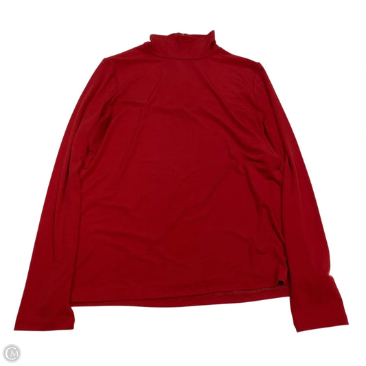 Top Long Sleeve By Anne Klein In Red, Size: L