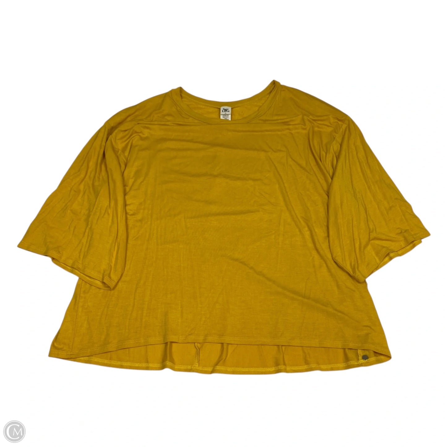 Top 3/4 Sleeve Basic By Sew In Love In Yellow, Size: Xl