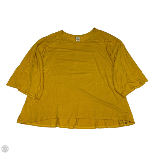 Top 3/4 Sleeve Basic By Sew In Love In Yellow, Size: Xl
