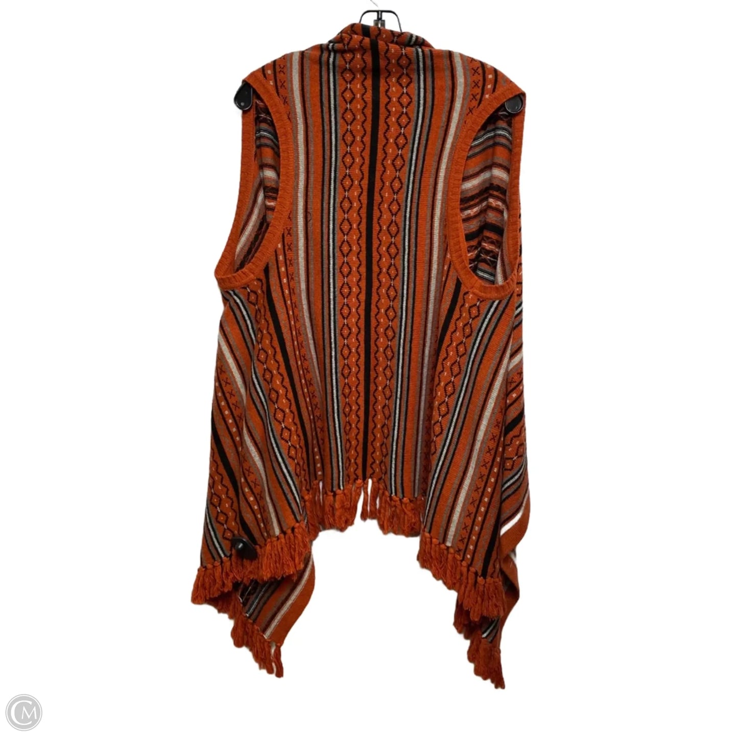 Vest Sweater By Cecico In Orange, Size: L