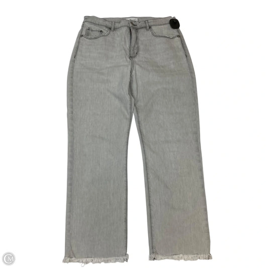Jeans Straight By Loft In Grey Denim, Size: 8