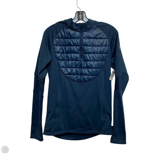 Athletic Top Long Sleeve Collar By Nike In Green, Size: S