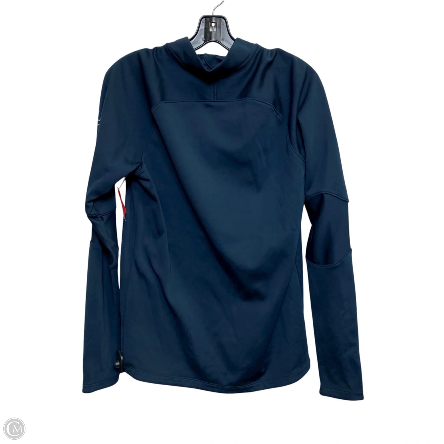 Athletic Top Long Sleeve Collar By Nike In Green, Size: S