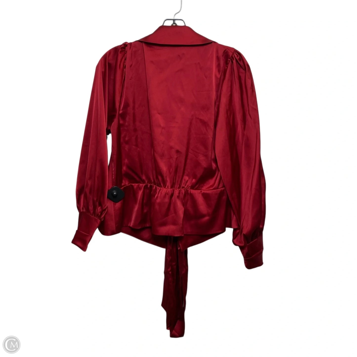 Blouse Long Sleeve By White House Black Market In Red, Size: M