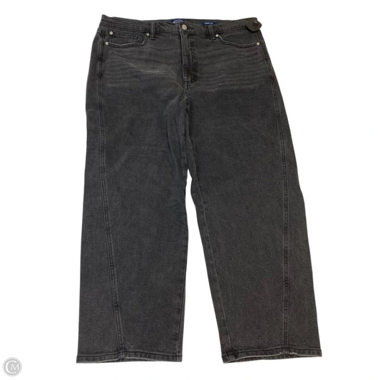 Jeans Wide Leg By Scoop In Black Denim, Size: 16