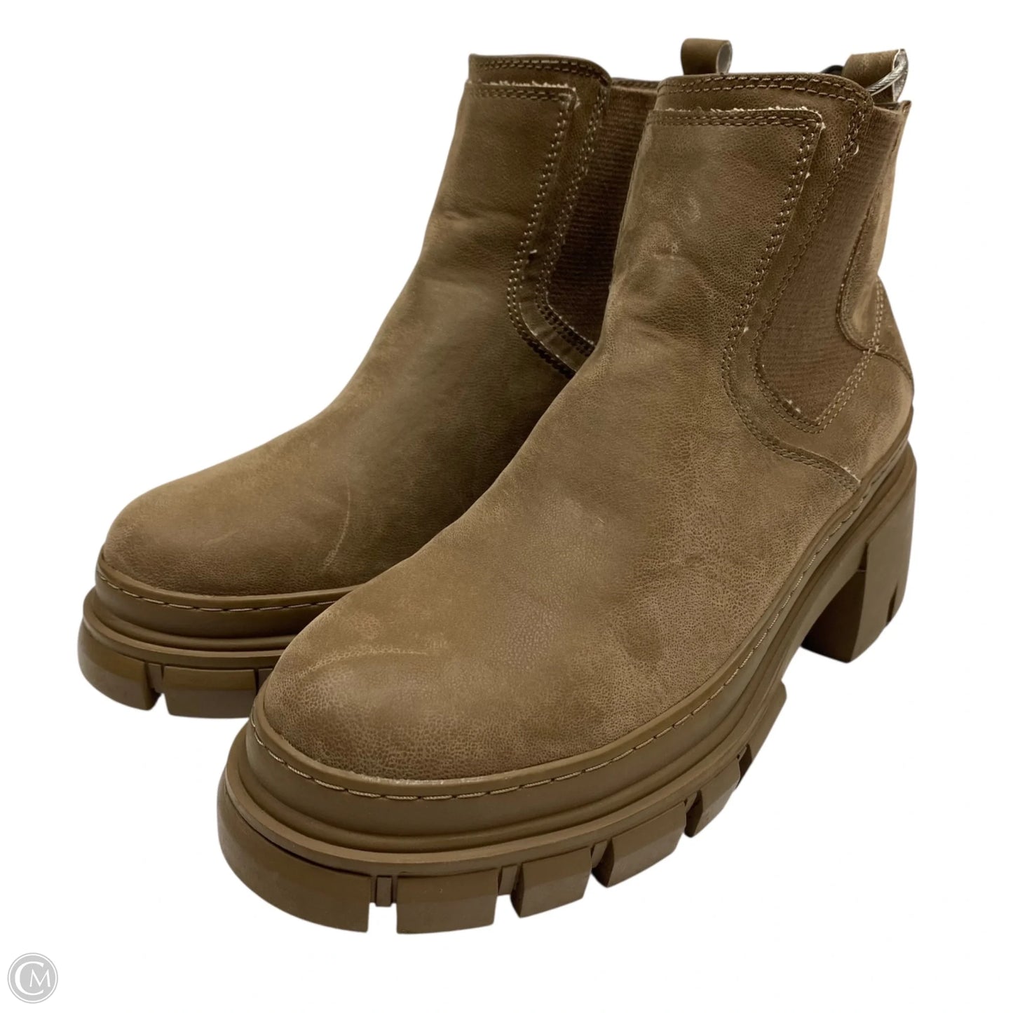 Boots Ankle Heels By Mia In Brown, Size: 8