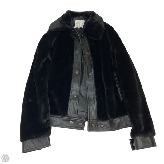 Jacket Faux Fur & Sherpa By Avec Les Filles In Black, Size: S