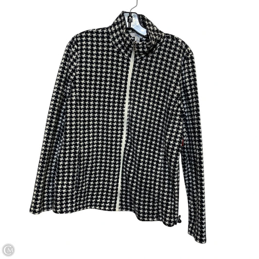 Jacket Fleece By Croft And Barrow In Black & White, Size: M