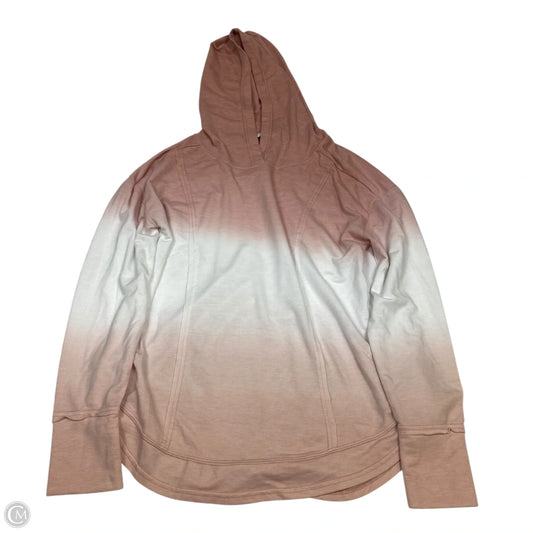 Top Long Sleeve By New Directions In Pink & White, Size: L