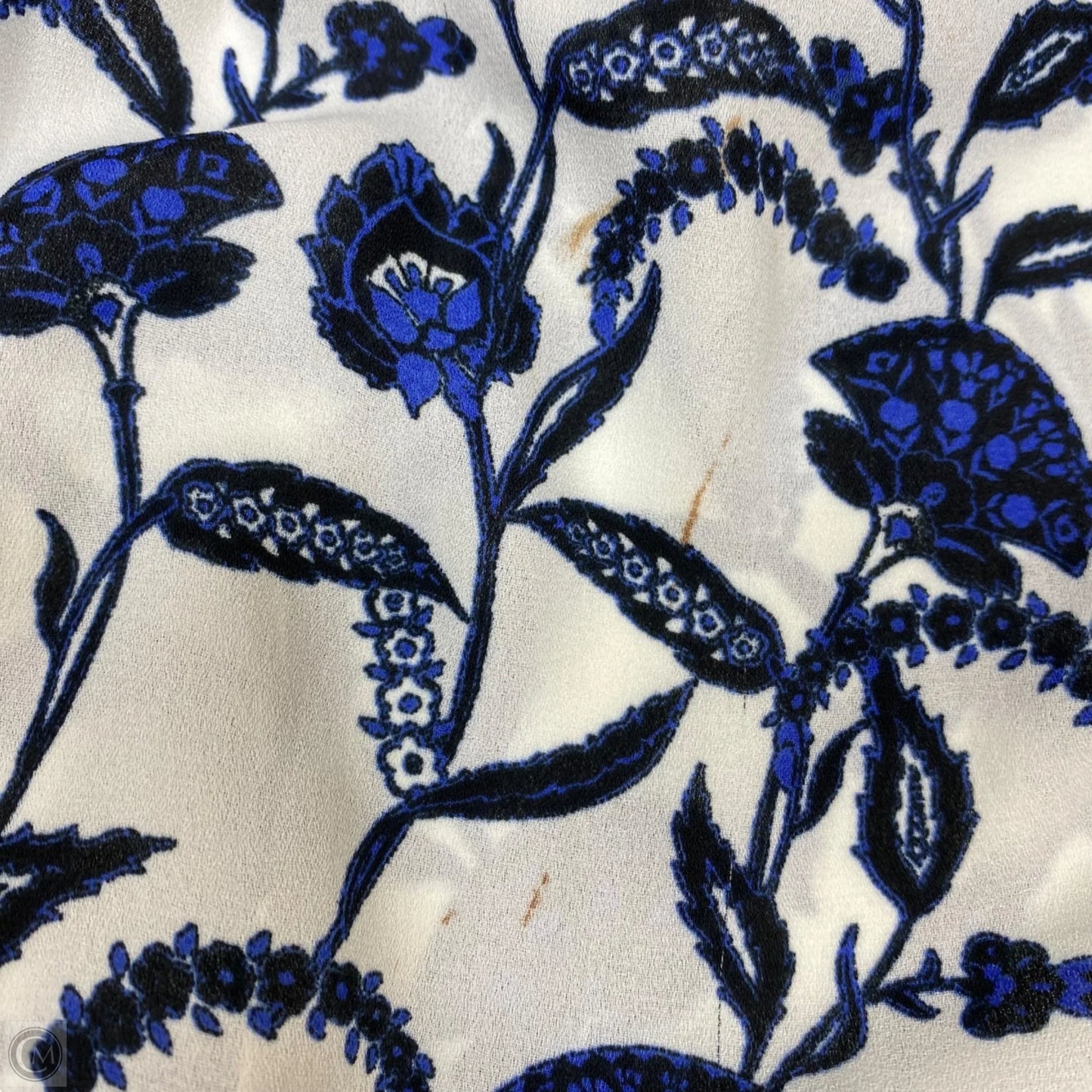 Top Long Sleeve By Rose And Olive In Blue & White, Size: S