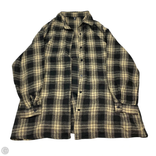 Top Long Sleeve By Shein In Black & Tan, Size: 2x