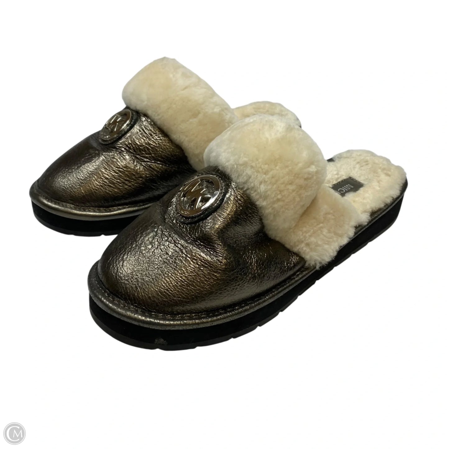 Shoes Designer By Michael Kors In Silver, Size: 9