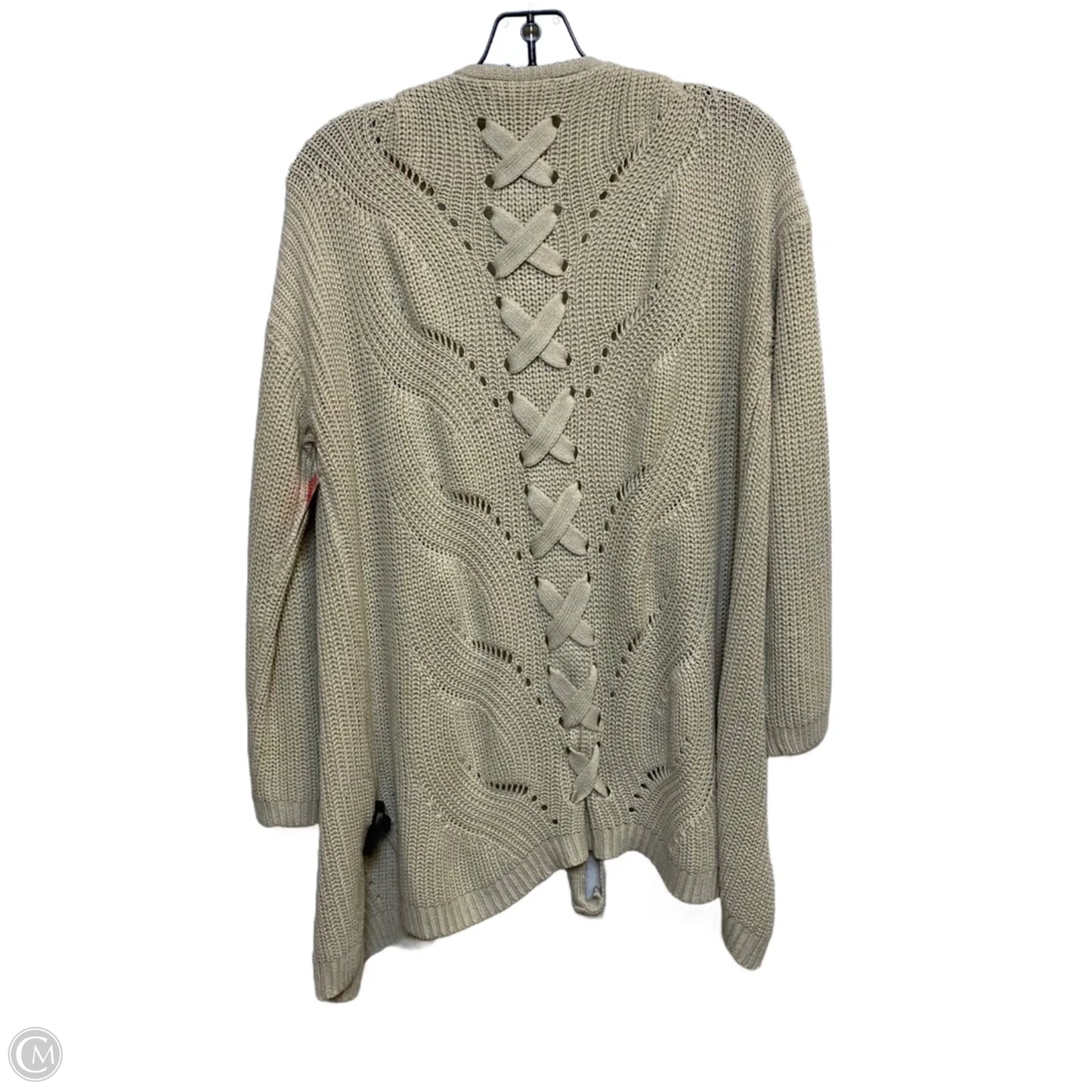 Sweater Cardigan By Pink Republic In Beige, Size: Xl